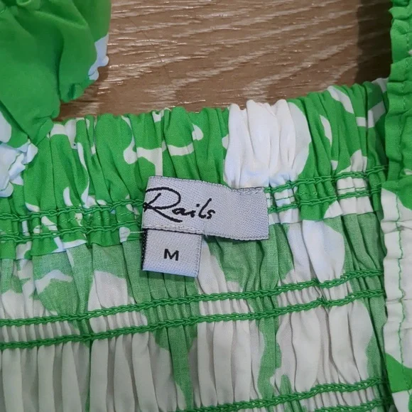 Rails Green and White Seville Floral Midi Dress - Picture 5 of 10